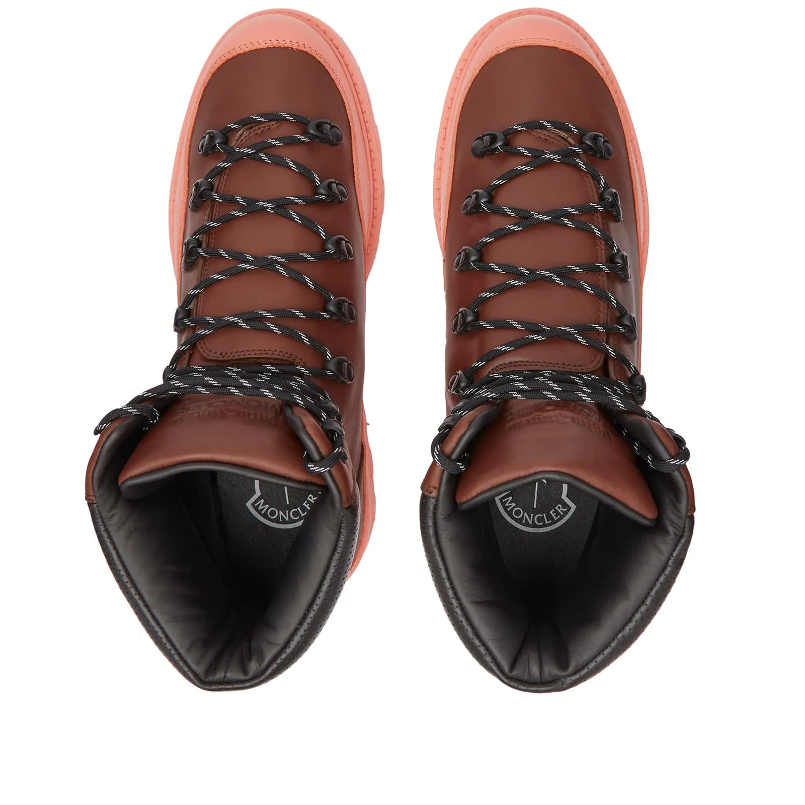 Moncler Genius X Palm Angels Peka Trek Hiking Boots, Brown/Orange