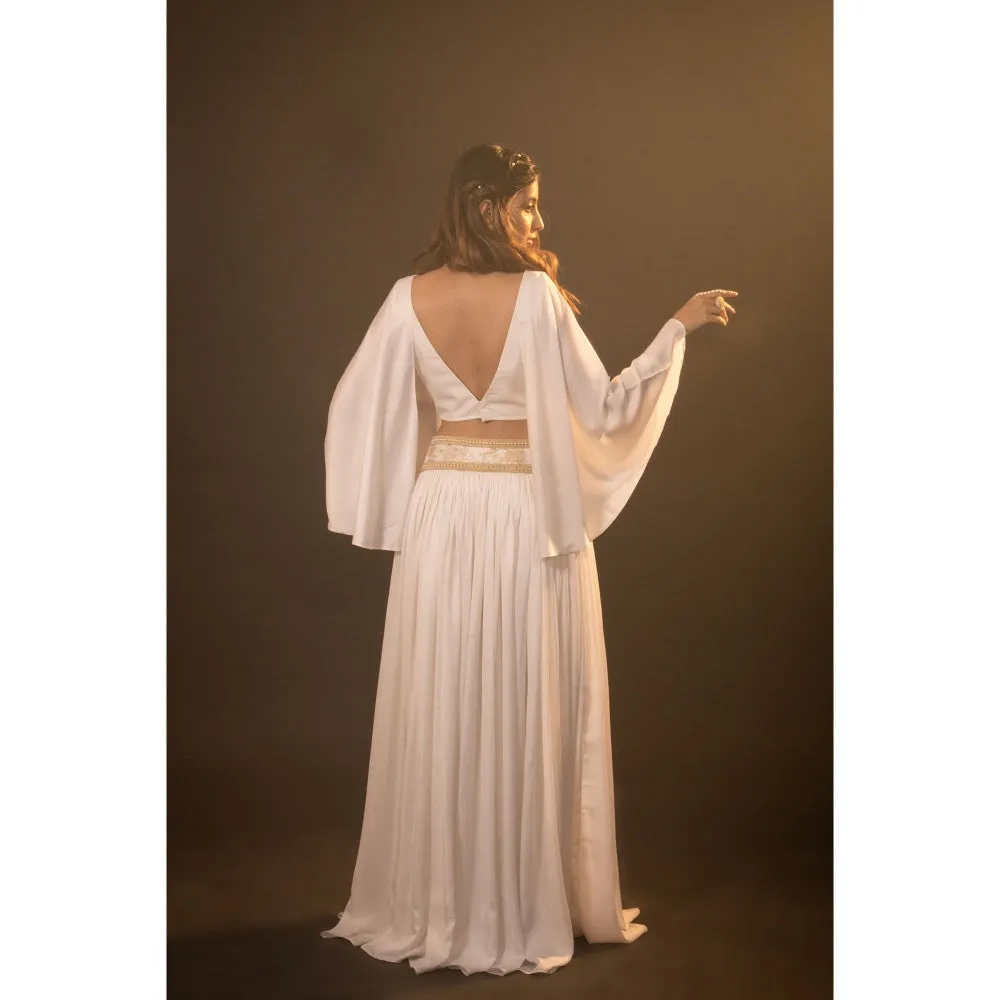 Monk & Mei Bianca Satin Skirt With Top (Set of 2)