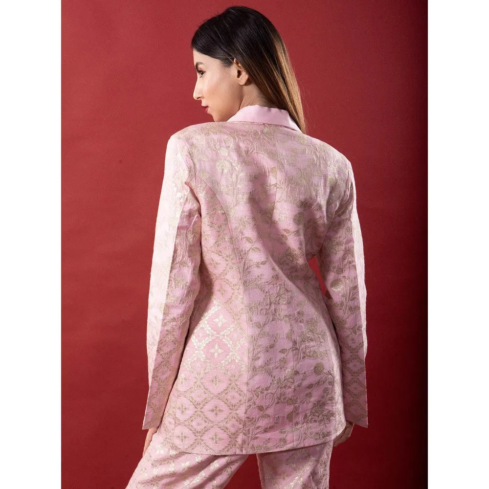 MONK & MEI Bijli Blazer Blush Pink (Set of 3)