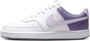 Nike Court Vision Low Women's Shoes (HF4989-100, White/Lilac Bloom/Daybreak) Size 7.5