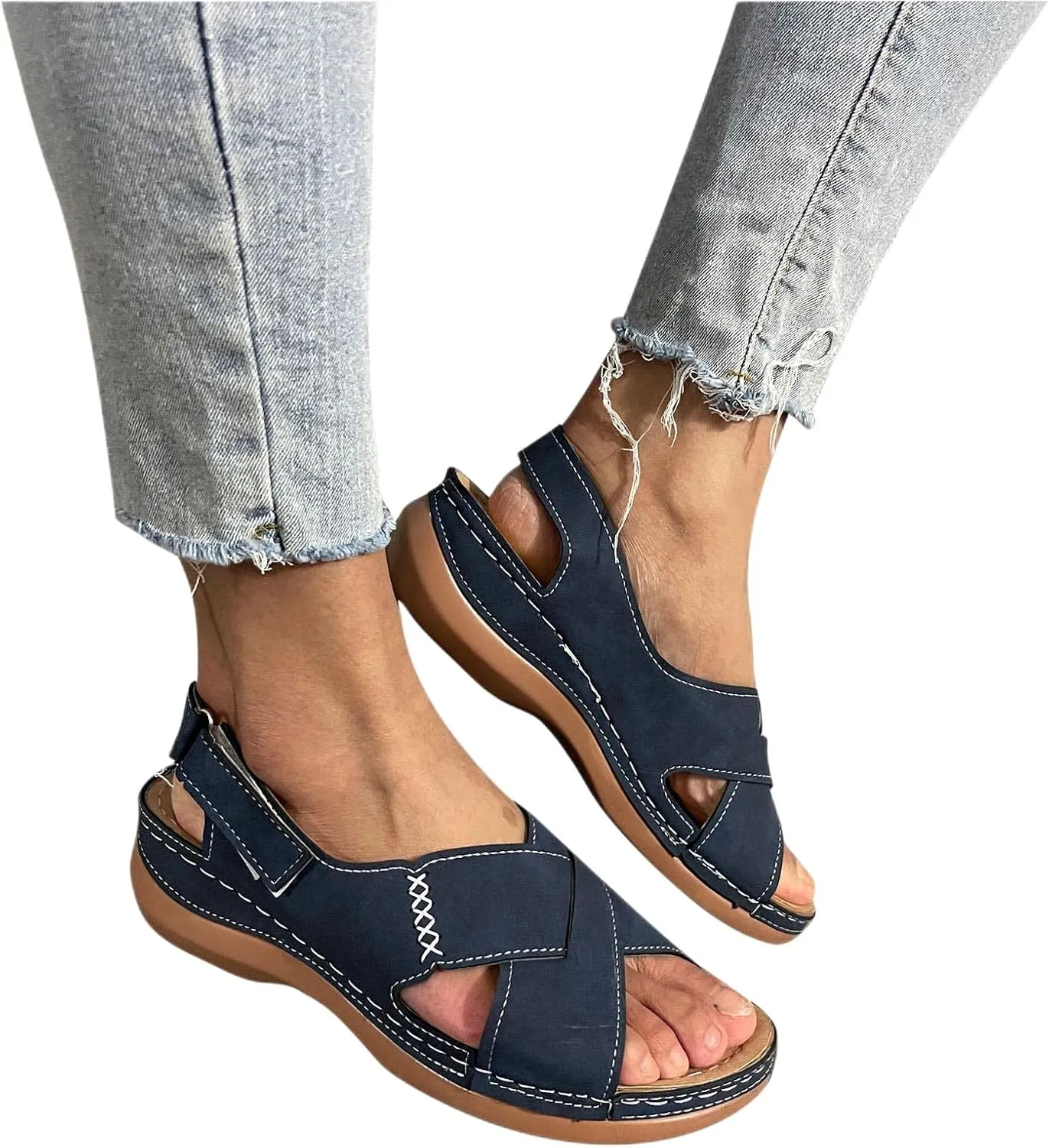 Orthopedic Sandals for Women-Platform Sandals Wedge Non Slip Flip Flops Comfortable Summer Dressy Comfortable Sandal with Arch Support 2025