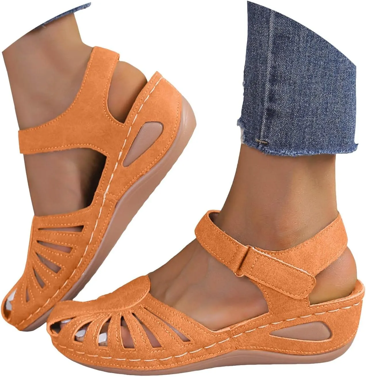 Platform Sandals for Women Barefoot Sandals Women Summer Platform Comfortable Low Wedges Womens Sandal