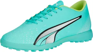 PUMA Mens Ultra Play Turf Trainer Soccer Cleats, Electric Peppermint-PUMA Mens White-Fast Yellow, 11.5