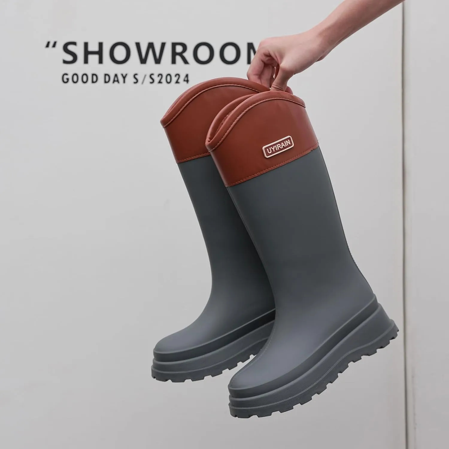 Rain Boots for Women, Anti-Slip Rubber Boots Waterproof Garden Boots Durable Slip Resistant Muck Boots,Tall Water Women Boots Comfort Fishing Boots Knee High Work Boots for Outdoor