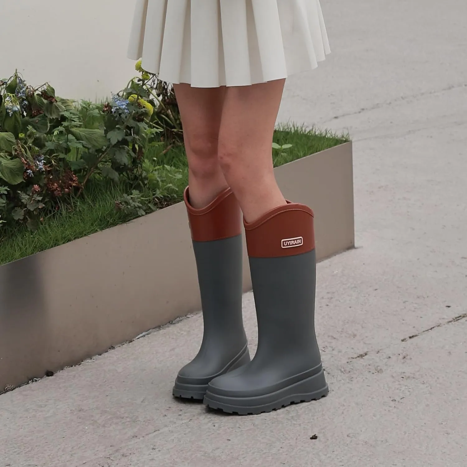 Rain Boots for Women, Anti-Slip Rubber Boots Waterproof Garden Boots Durable Slip Resistant Muck Boots,Tall Water Women Boots Comfort Fishing Boots Knee High Work Boots for Outdoor