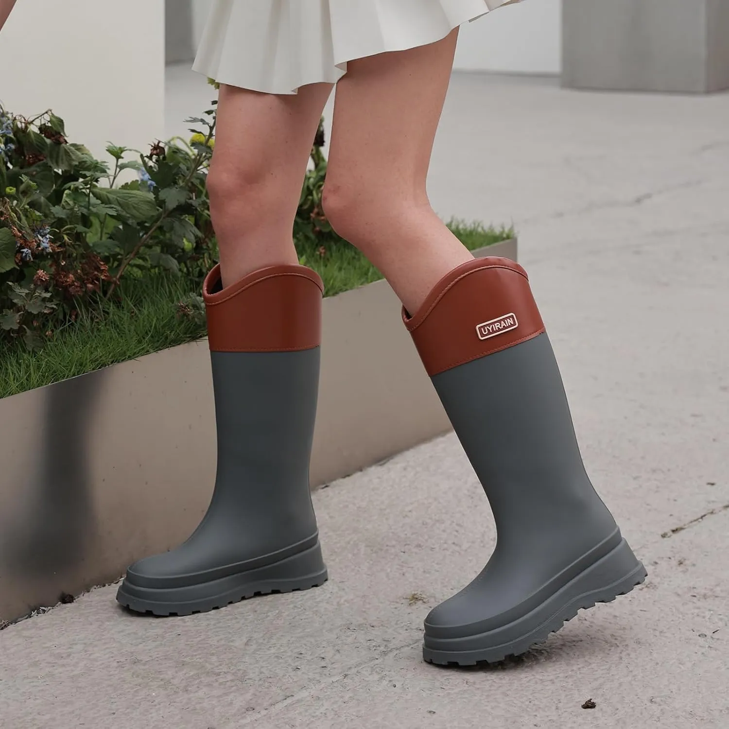 Rain Boots for Women, Anti-Slip Rubber Boots Waterproof Garden Boots Durable Slip Resistant Muck Boots,Tall Water Women Boots Comfort Fishing Boots Knee High Work Boots for Outdoor