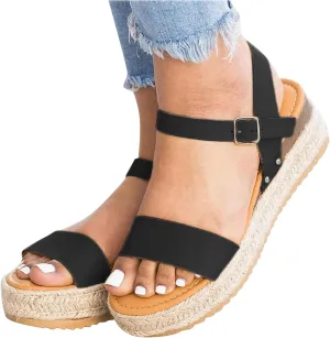 Sandalias para Mujer Elegantes, Sandals Women Premium Orthopedic Open Toe Sandals Retro Anti-Slip Breathable Sandals