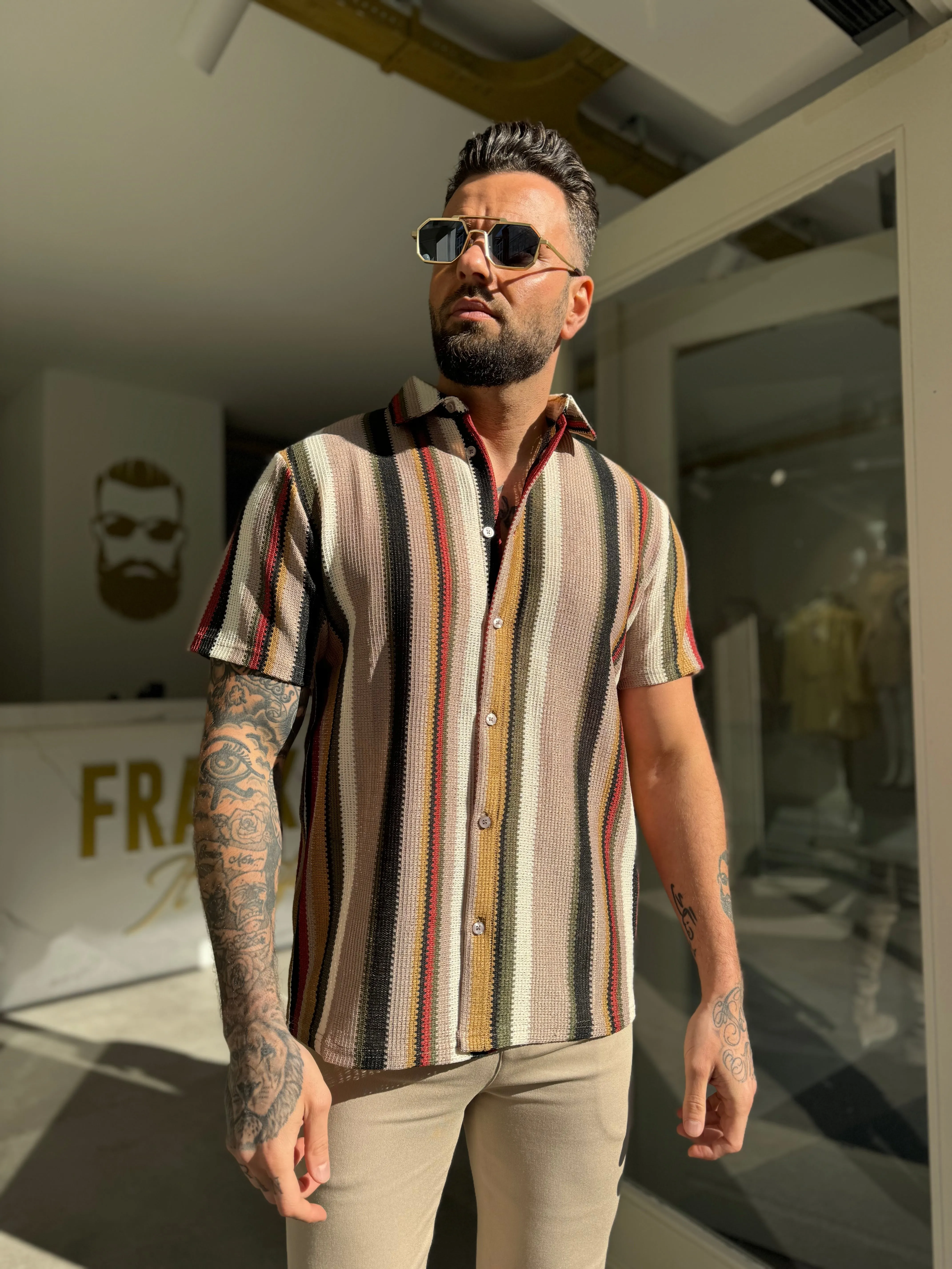 Shirt Medellin beige khaki green