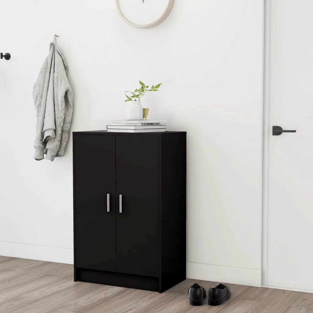 Shoe Cabinet Black 60x35x92 cm Chipboard