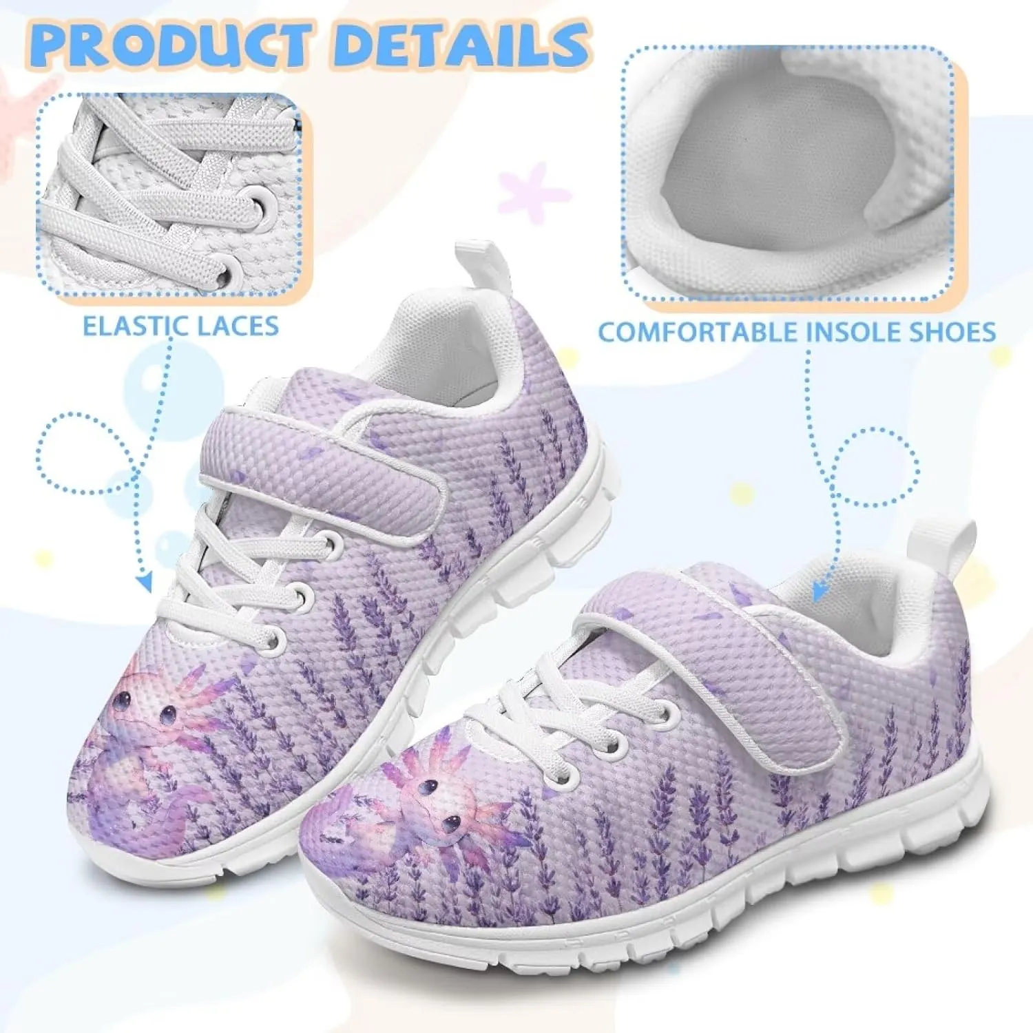 Shoes for Little Girls Road Running Shoes Lightweight Outdoor Walking Shoes Non Slip Tennis Shoes