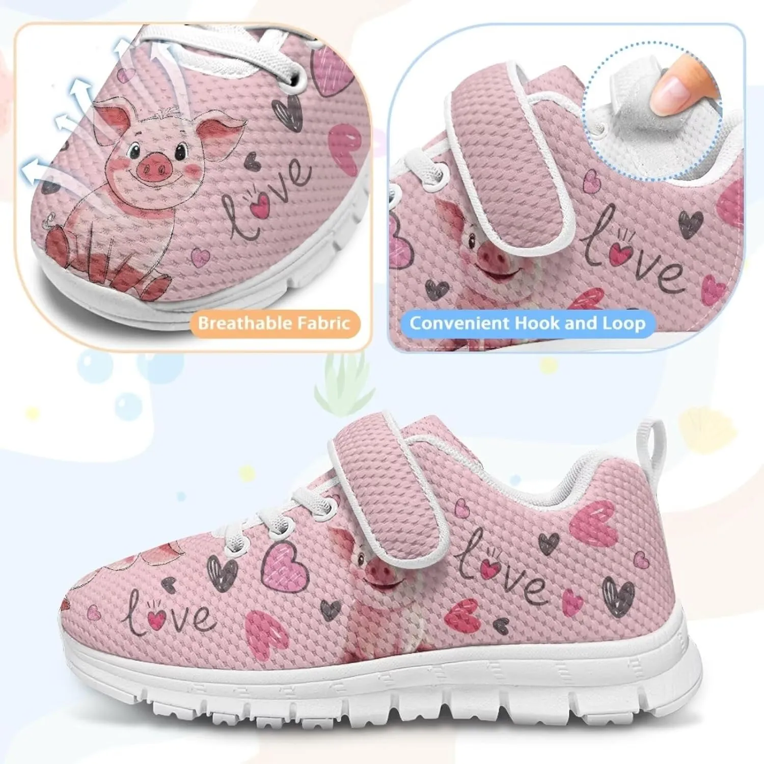 Shoes for Little Girls Road Running Shoes Lightweight Outdoor Walking Shoes Non Slip Tennis Shoes