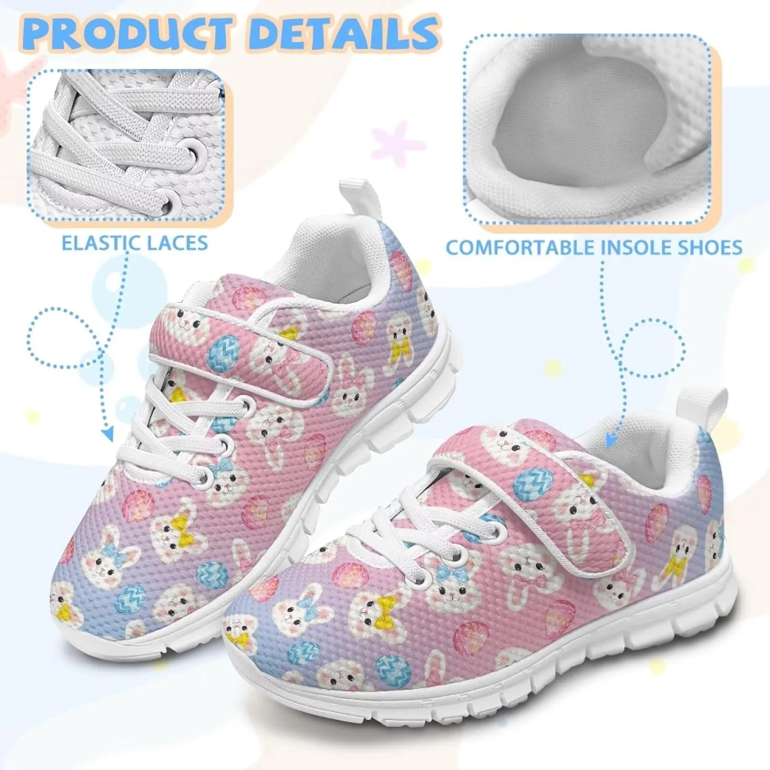 Shoes for Little Girls Road Running Shoes Lightweight Outdoor Walking Shoes Non Slip Tennis Shoes