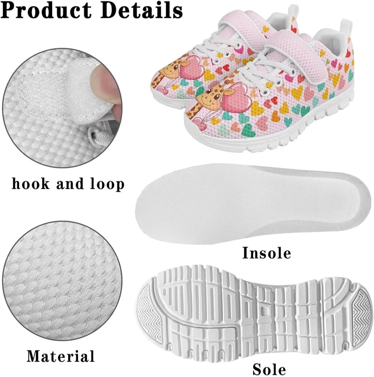 Shoes for Little Girls Road Running Shoes Lightweight Outdoor Walking Shoes Non Slip Tennis Shoes