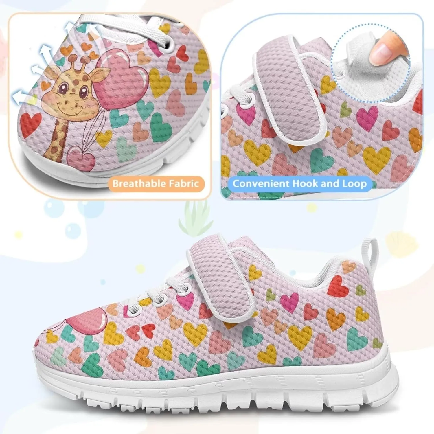Shoes for Little Girls Road Running Shoes Lightweight Outdoor Walking Shoes Non Slip Tennis Shoes
