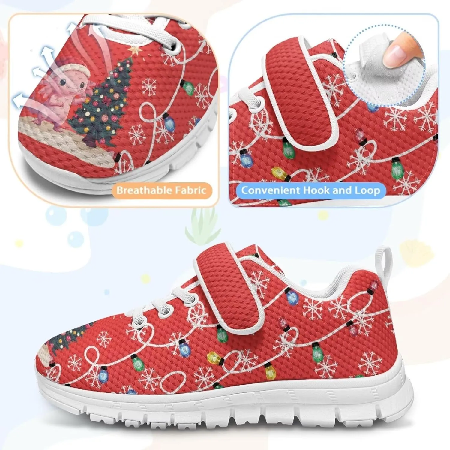 Shoes for Little Girls Road Running Shoes Outdoor Walking Shoes Hook and Loop Fasteners Tennis Shoes
