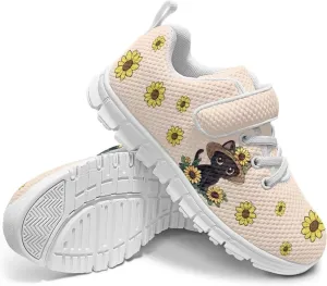 Shoes for Little Girls Road Running Shoes Outdoor Walking Shoes Hook and Loop Fasteners Tennis Shoes