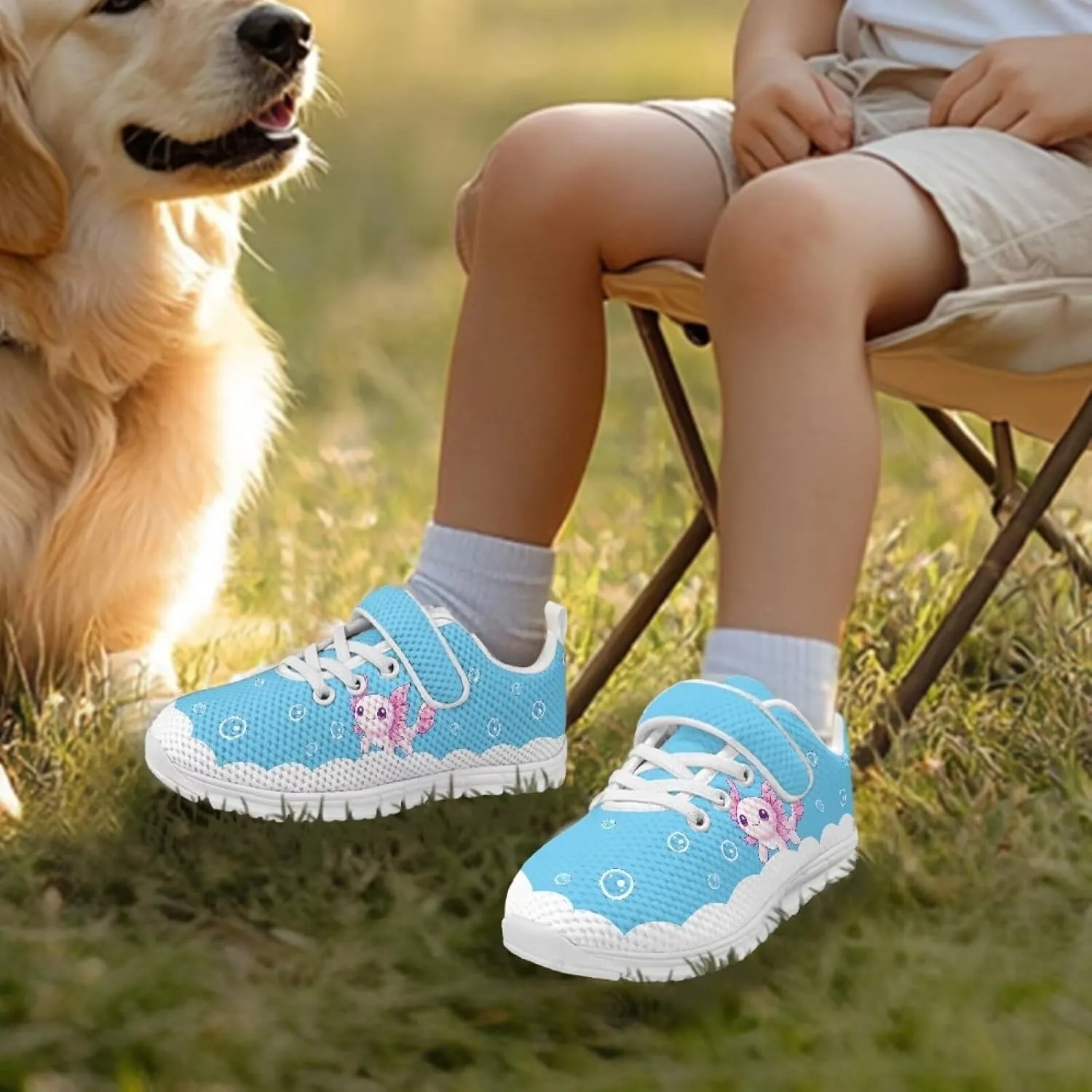 Shoes for Little Girls Road Running Shoes Outdoor Walking Shoes Hook and Loop Fasteners Tennis Shoes