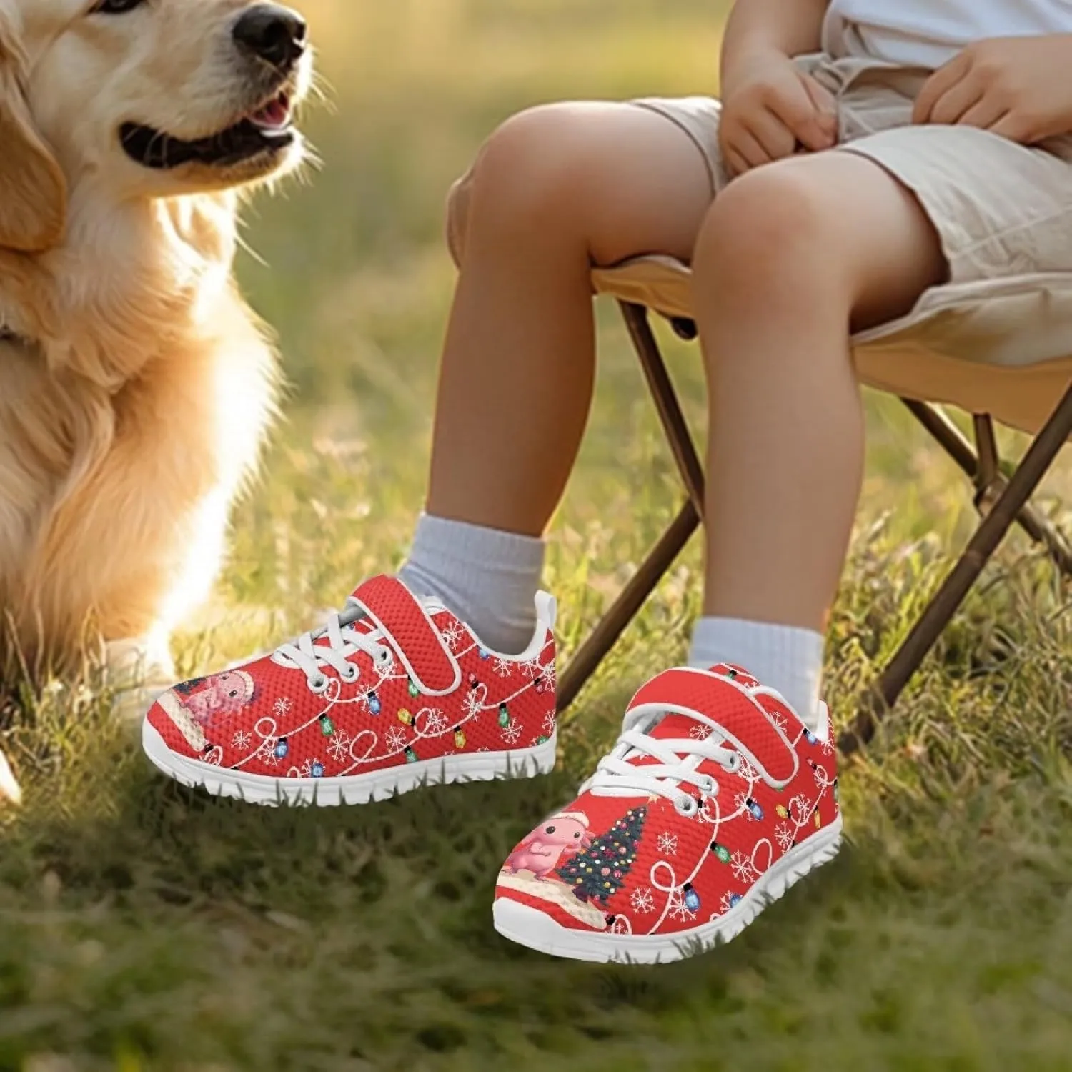 Shoes for Little Girls Road Running Shoes Outdoor Walking Shoes Hook and Loop Fasteners Tennis Shoes