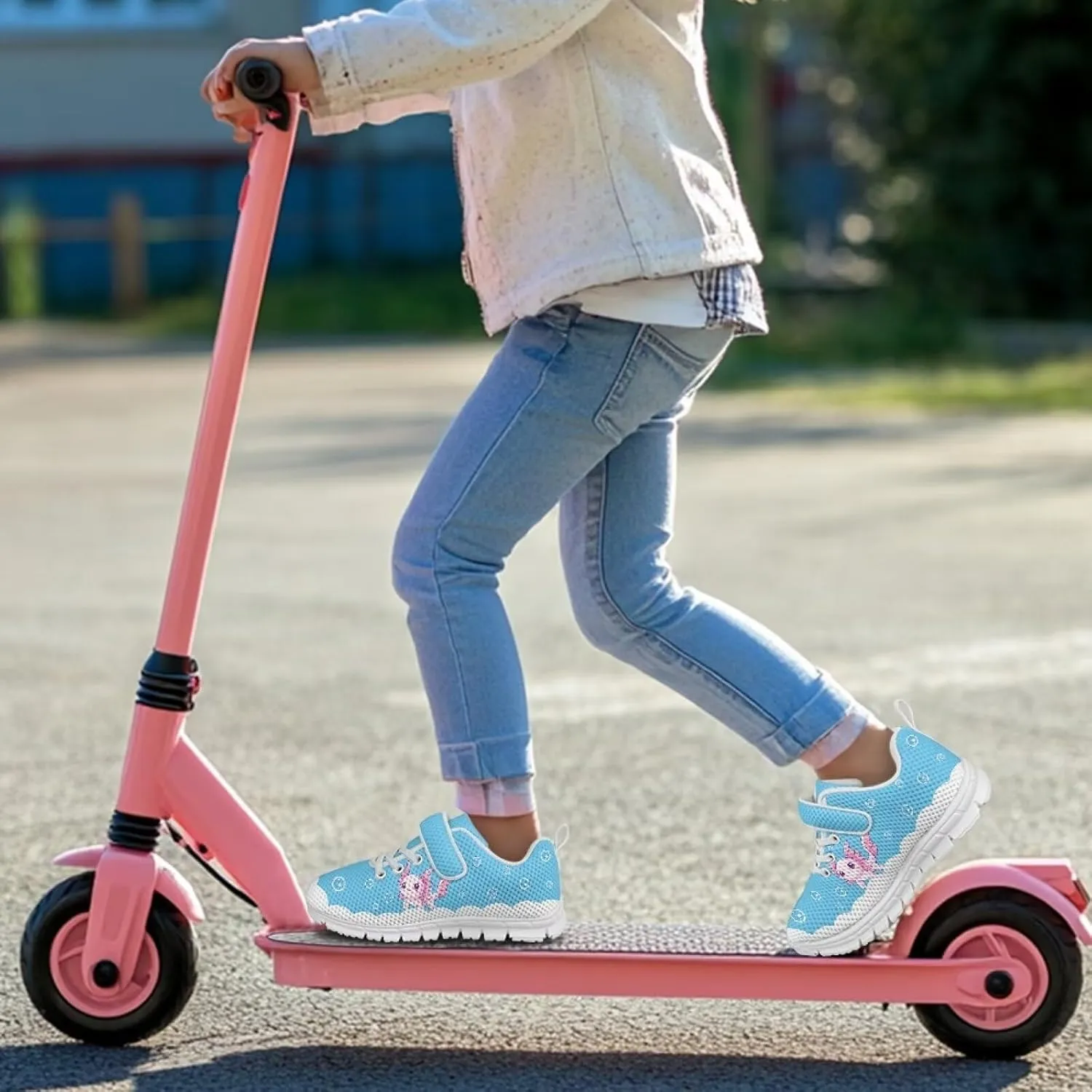 Shoes for Little Girls Road Running Shoes Outdoor Walking Shoes Hook and Loop Fasteners Tennis Shoes