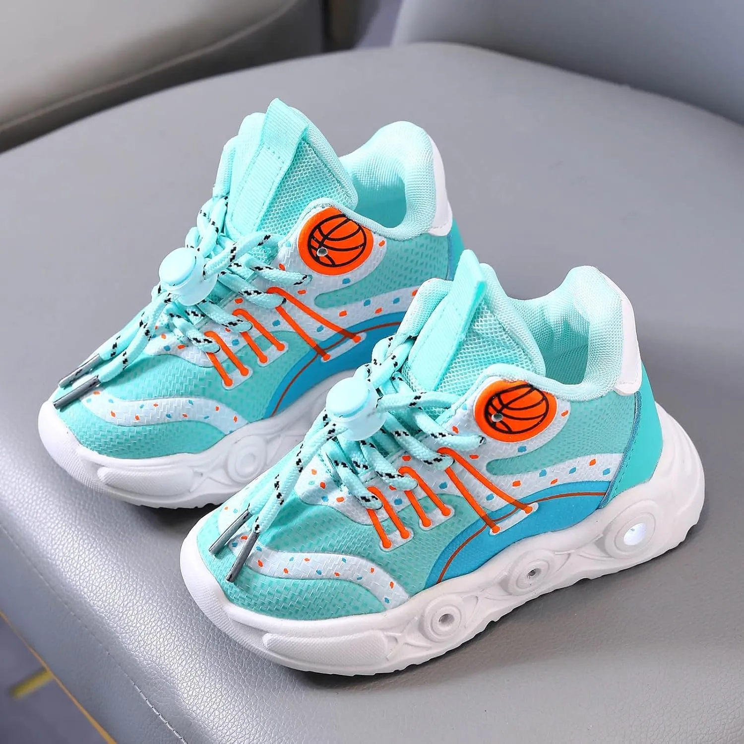 Sneakers for Girls Casual Breathable Lace up Soft Shoes for Girls Walking Fashion Sports Sneakers with Anti-Slip Sole
