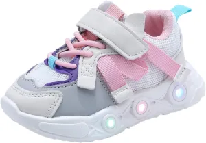 Sneakers for Girls Casual Luminous Breathable Running Shoes Walking Fashion Sports Flashing Shoes with Anti-Slip Sole