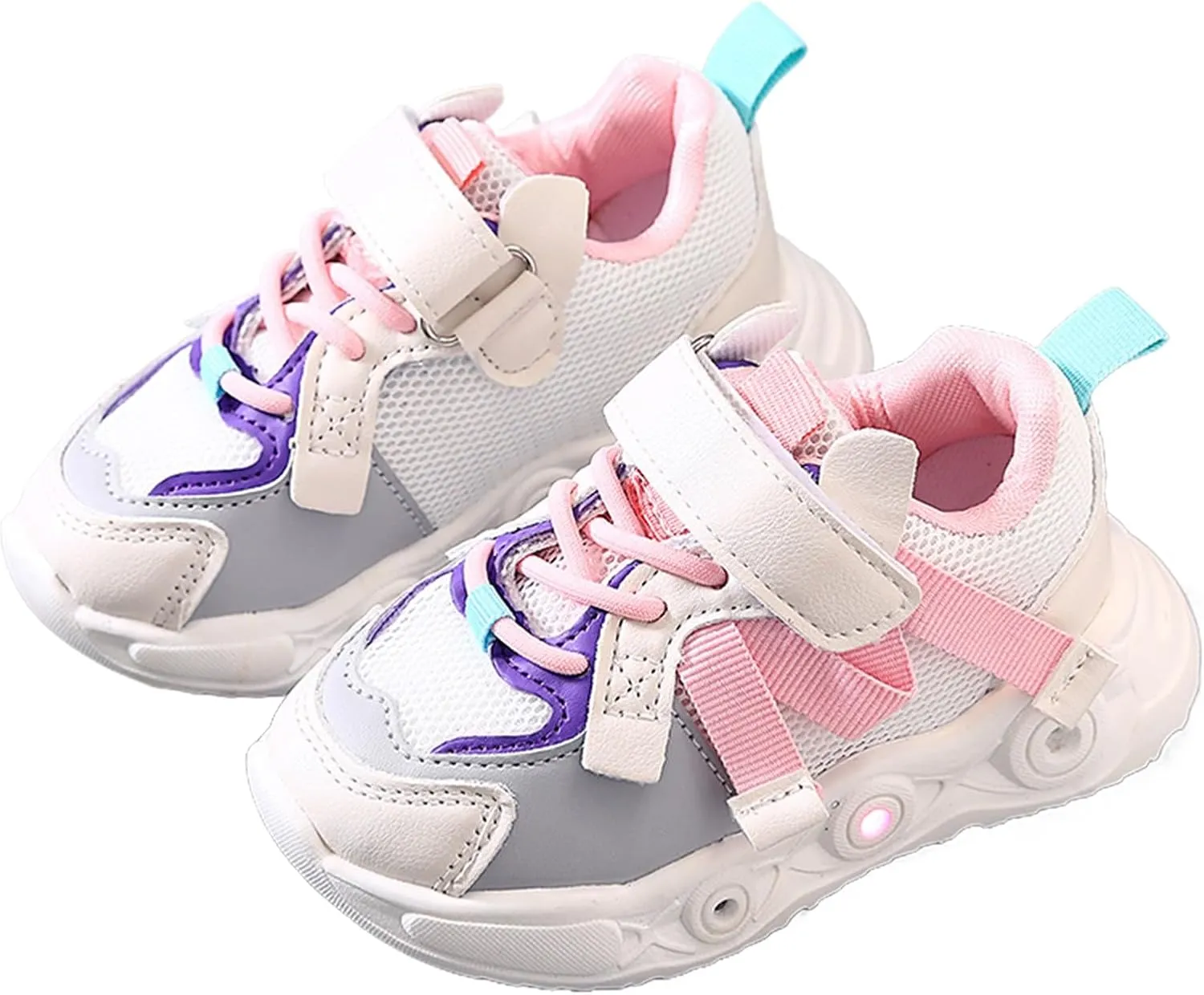 Sneakers for Girls Casual Luminous Breathable Running Shoes Walking Fashion Sports Flashing Shoes with Anti-Slip Sole