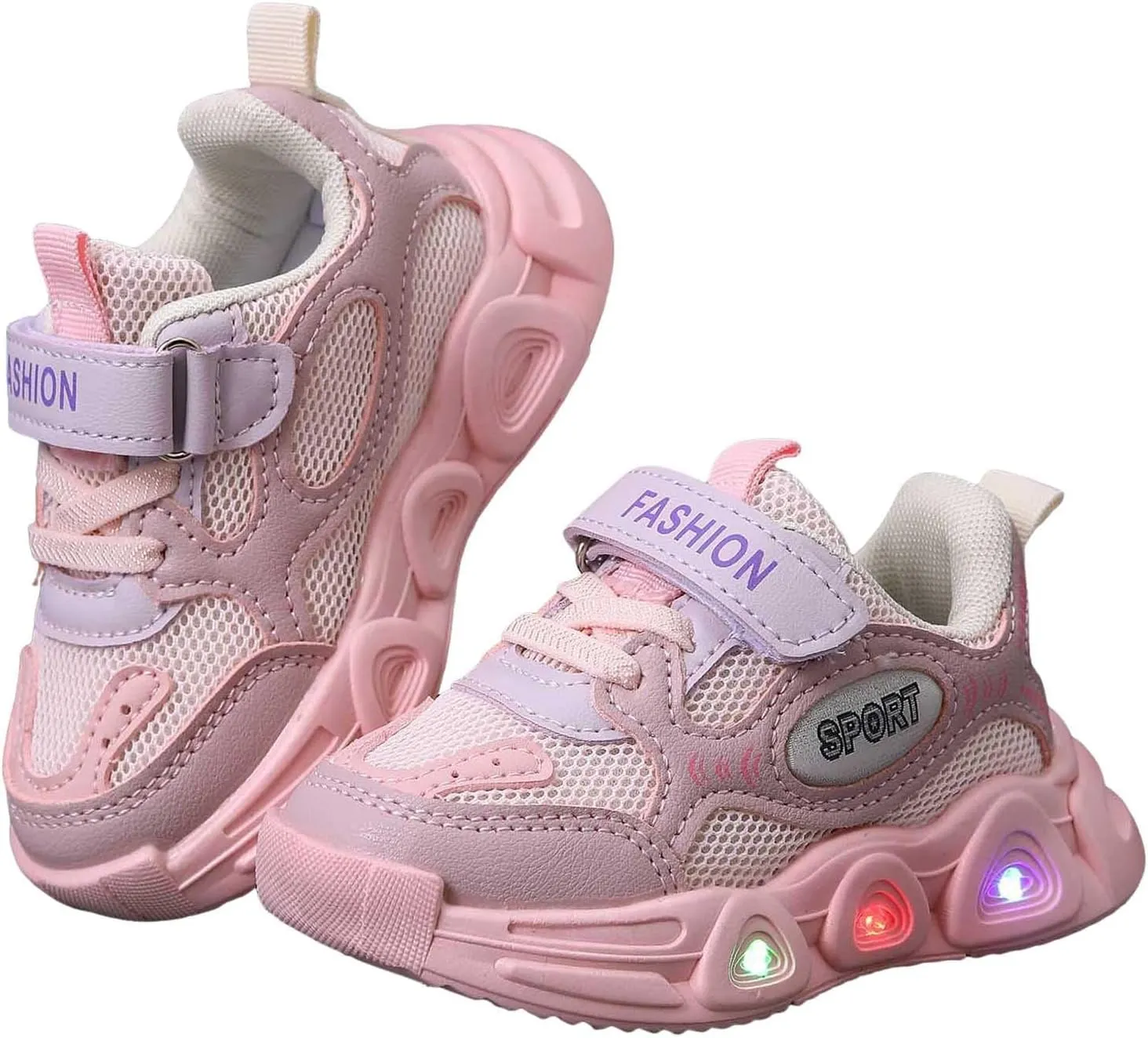 Sneakers for Girls Fashion Light Up Breathable Running Shoes for Kids Walking Non Slip Sports Flashing Casual Shoes
