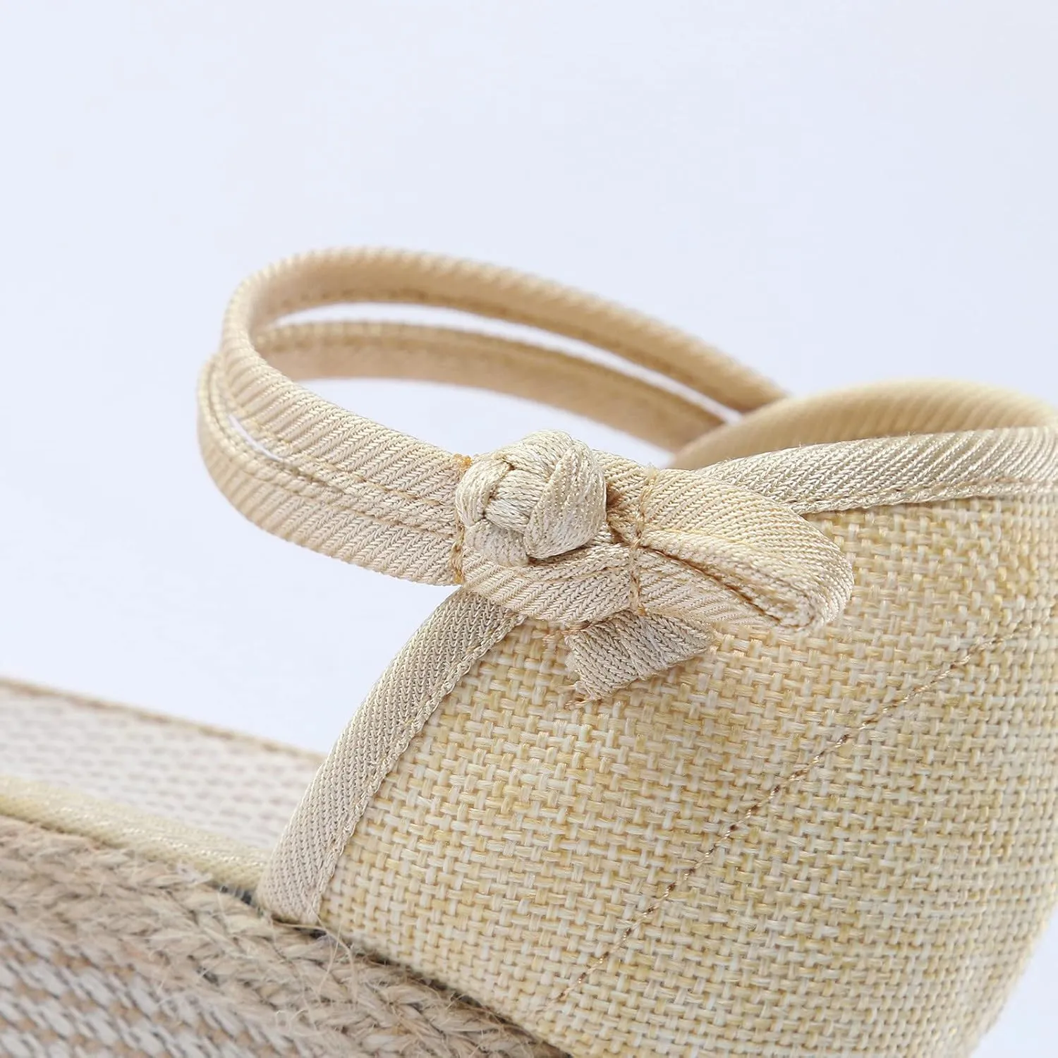 SuanlaTDS Women's Sandals Wedge Closed Toe Platform Summer Ankle Strap Espadrilles Dress Shoes Comfortable Walking Bohemian Elegant Party Events Wedges High Heels Beach Sandals