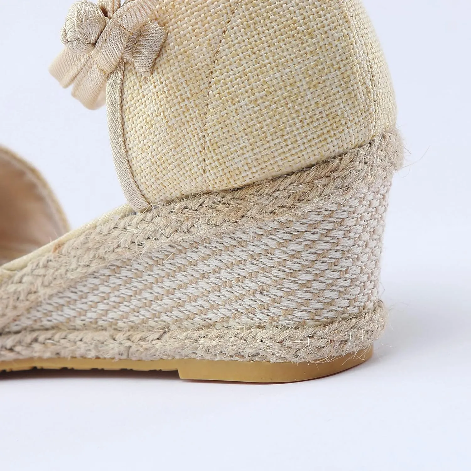 SuanlaTDS Women's Sandals Wedge Closed Toe Platform Summer Ankle Strap Espadrilles Dress Shoes Comfortable Walking Bohemian Elegant Party Events Wedges High Heels Beach Sandals