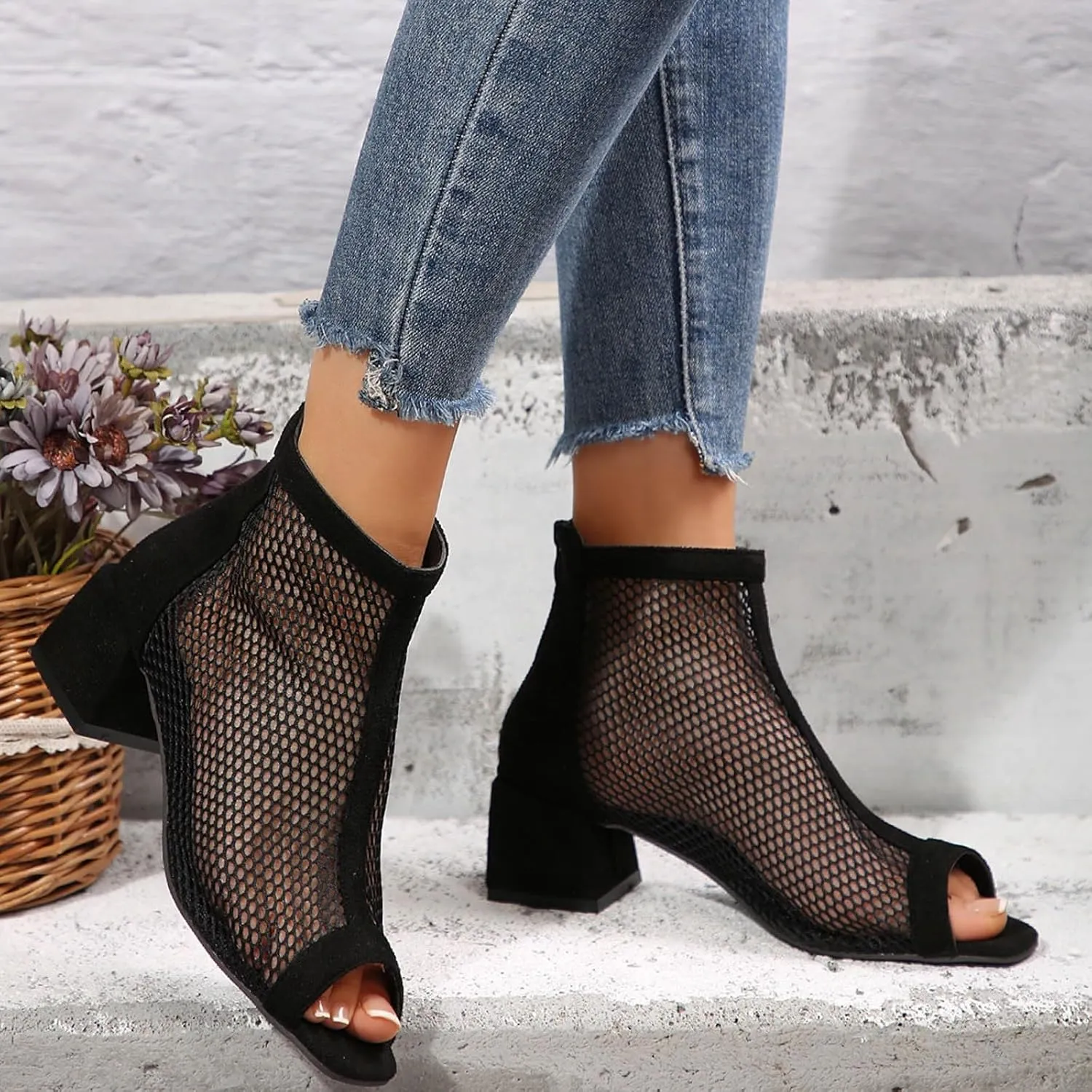 Temperament Low Chunky Sandals for Women Comfortable Walking Strappy Pumps for Women Comfortable Walking Shoes