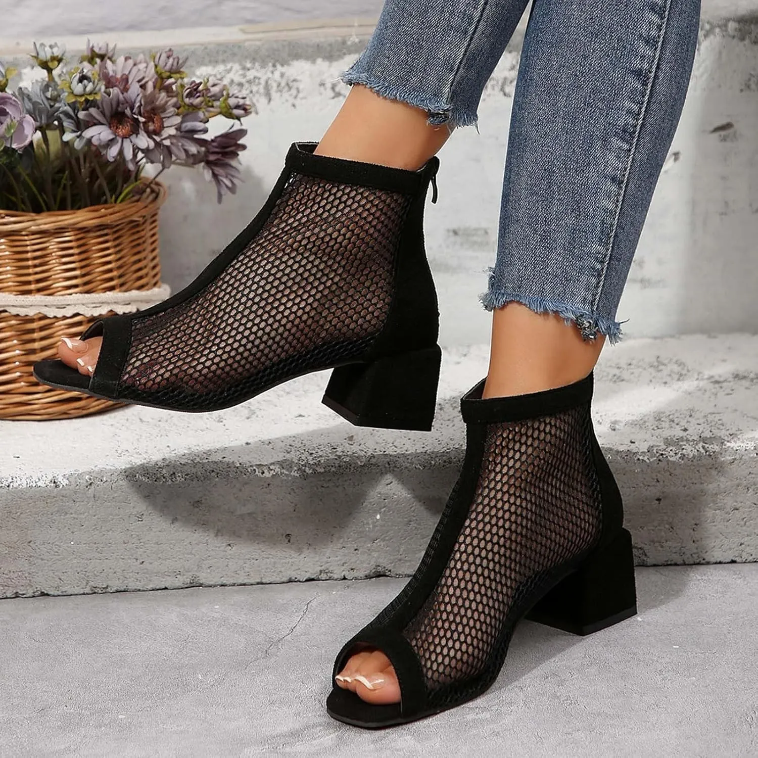 Temperament Low Chunky Sandals for Women Comfortable Walking Strappy Pumps for Women Comfortable Walking Shoes