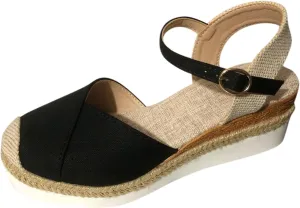 Temperament Wedge Shoes for Women Closed Toe Wedge Sandals Comfortable Dressy Slim Sparkly Sandals for Women