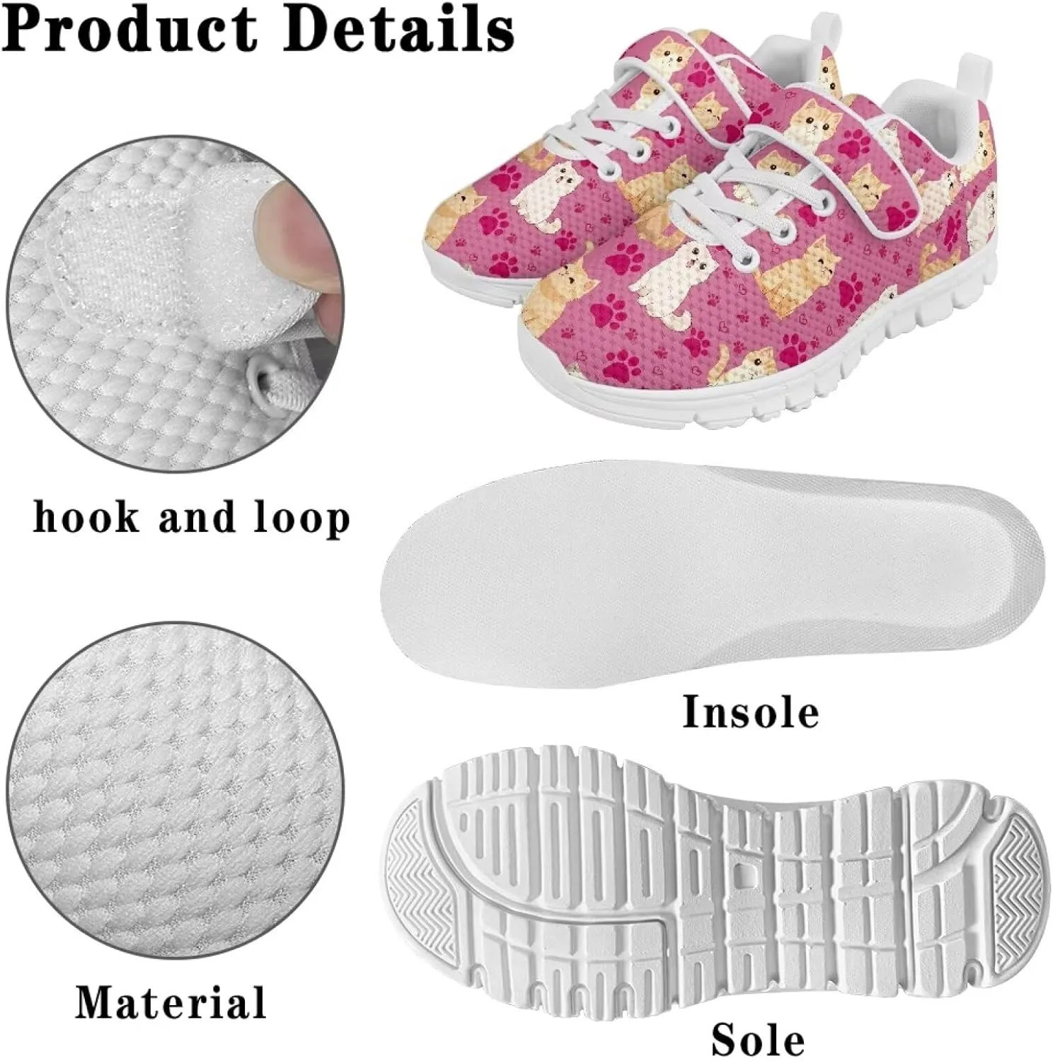 Tennis Shoes for Teen Girls Running Walking Sports Easy to Clean Slip On Breathable