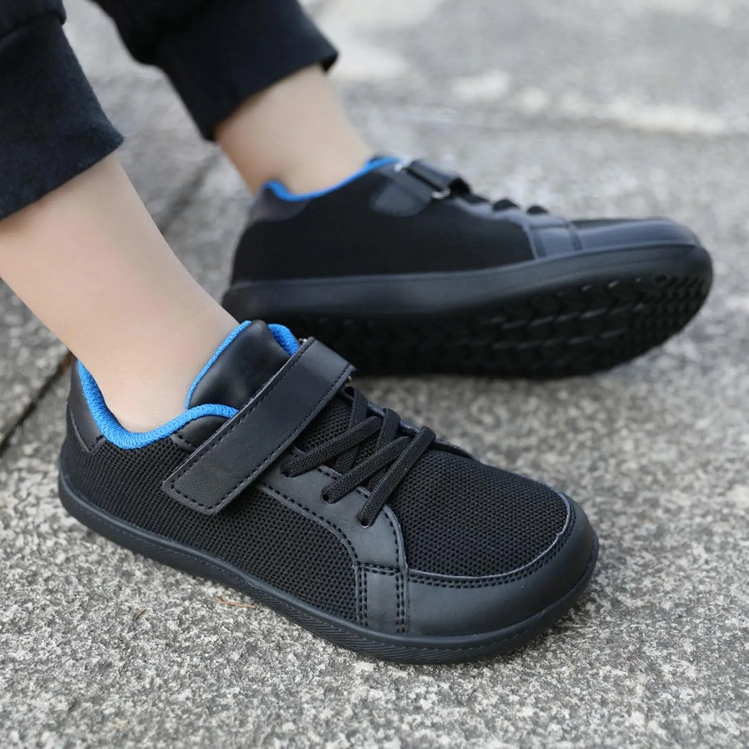 Toddler/Kids Boys&Girls Barefoot Shoes Mesh Wide Toe Box Breathable Comfortable Slip-Resistant Easy On & Off Shoes