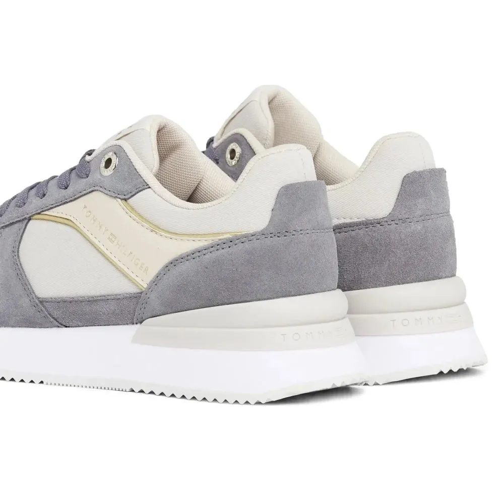 Tommy Hilfiger Elevated Mid-Top Runner Trainers Women's - GRY