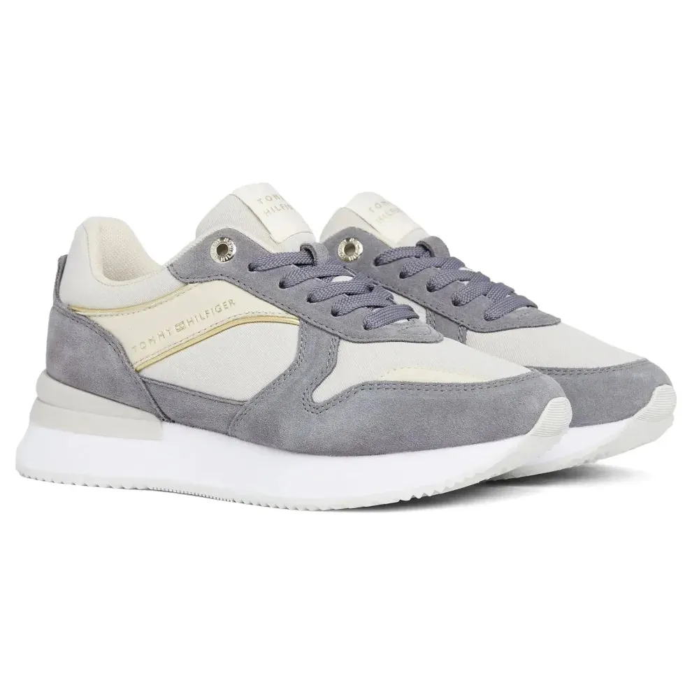 Tommy Hilfiger Elevated Mid-Top Runner Trainers Women's - GRY