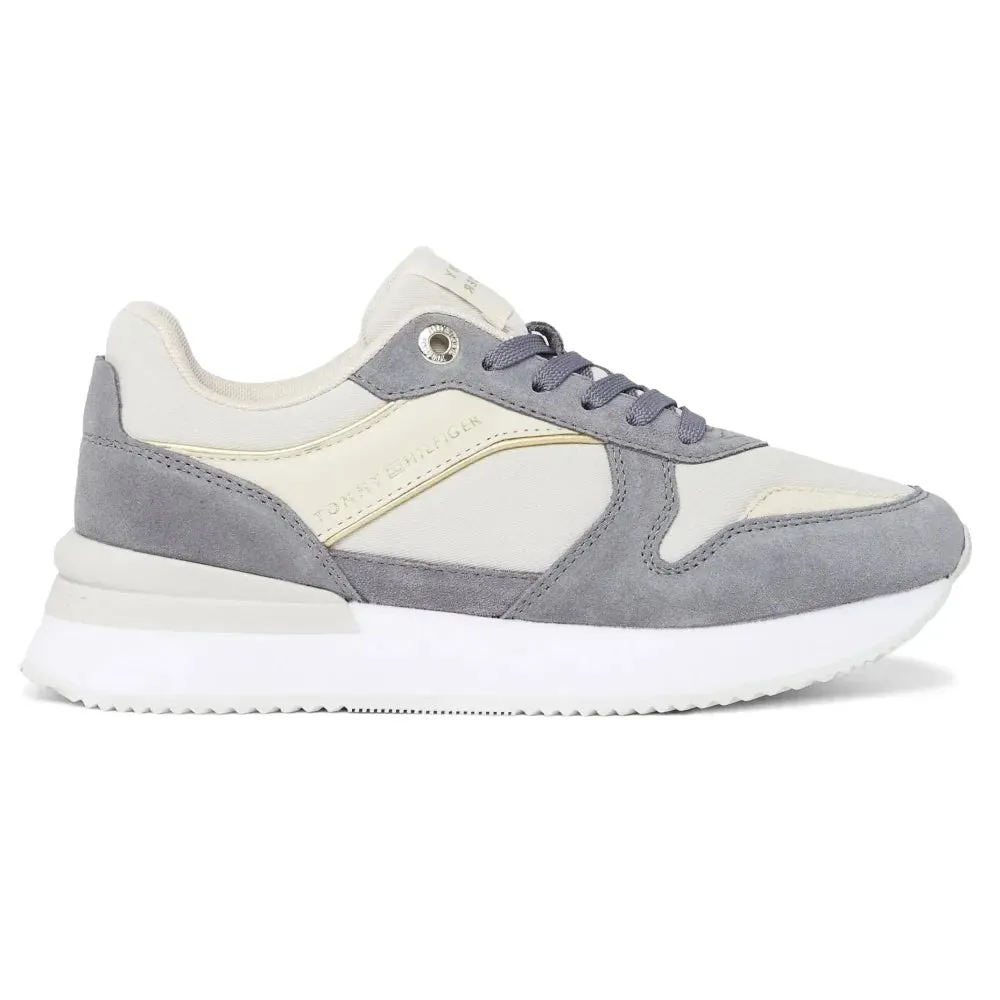 Tommy Hilfiger Elevated Mid-Top Runner Trainers Women's - GRY