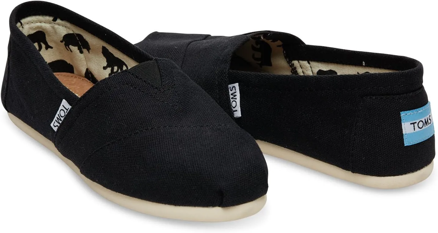 TOMS Women's Black Canvas Classic 001001b07-blk Flat