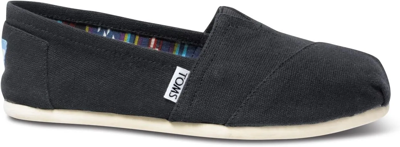 TOMS Women's Black Canvas Classic 001001b07-blk Flat