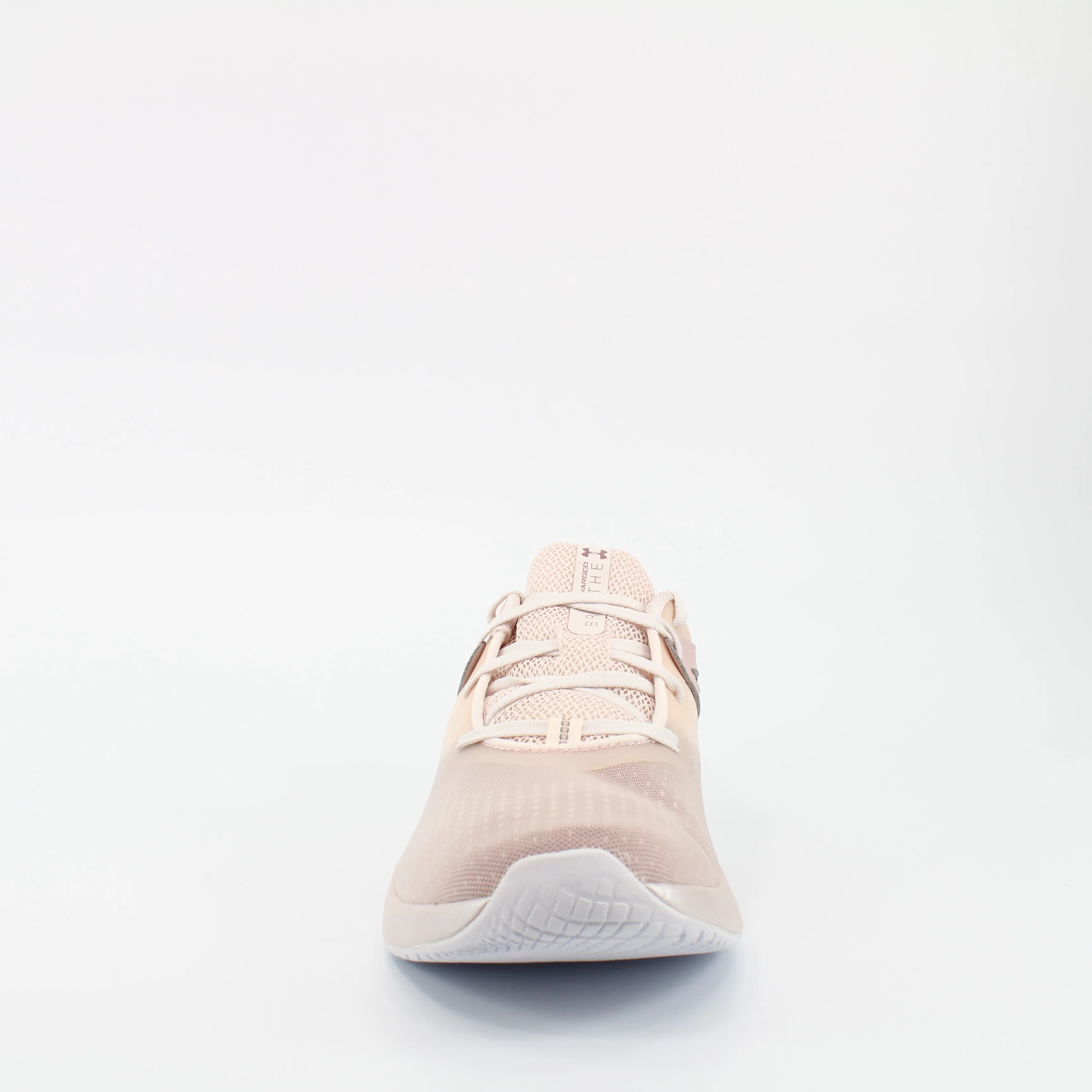 Under Armour Charged Breathe 2 Pink Textile Womens Lace Up Trainers 3022617 604