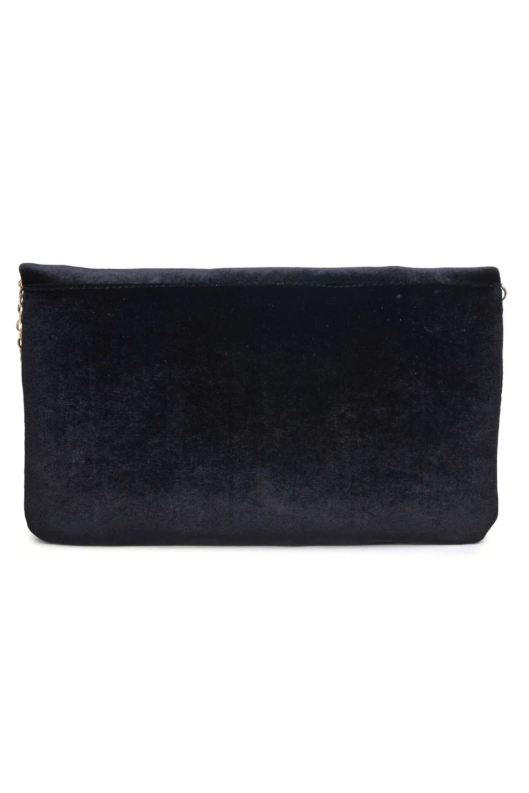 Velvet Embroidered Clutch
