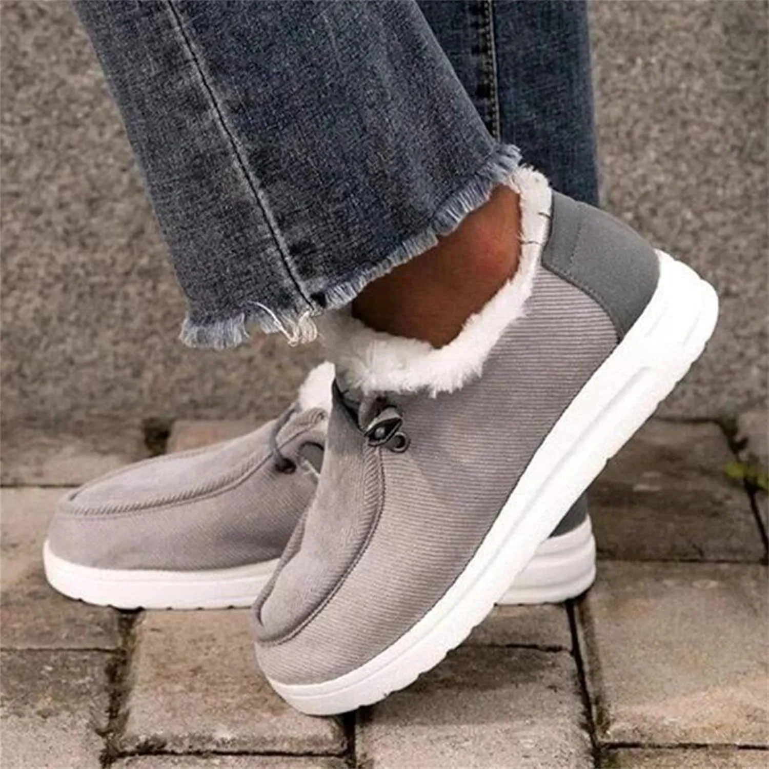 Winter Dress Boots For Women 2024 Warm Snow Fuzzy Ankle Booties Cute Silp On Comfortable Casual Fashion Loafers Shoes