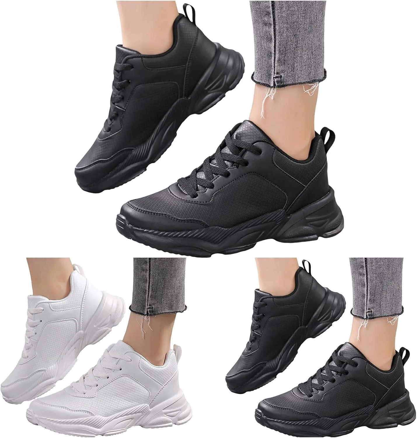 Women Slip On Sneakers Comfortable Walking Shoes Womens Running Comfortable Tennis Non Slip Athletic Workout Sneakers
