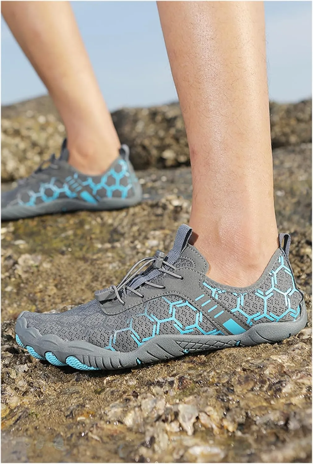 Womens Hike Barefoot Shoes Mens Non-Slip Footwear Barefoot Shoes Wide Toe Box Athletic Sneakers Fast Dry Sports Trail Running Shoes
