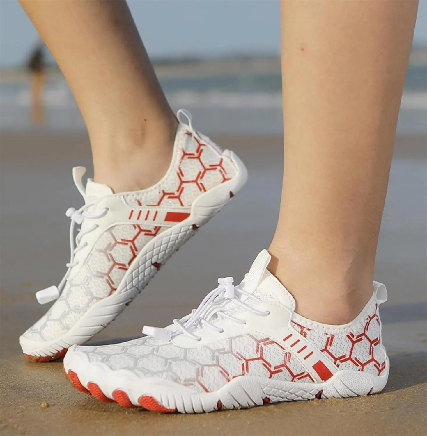 Womens Hike Barefoot Shoes Mens Non-Slip Footwear Barefoot Shoes Wide Toe Box Athletic Sneakers Fast Dry Sports Trail Running Shoes