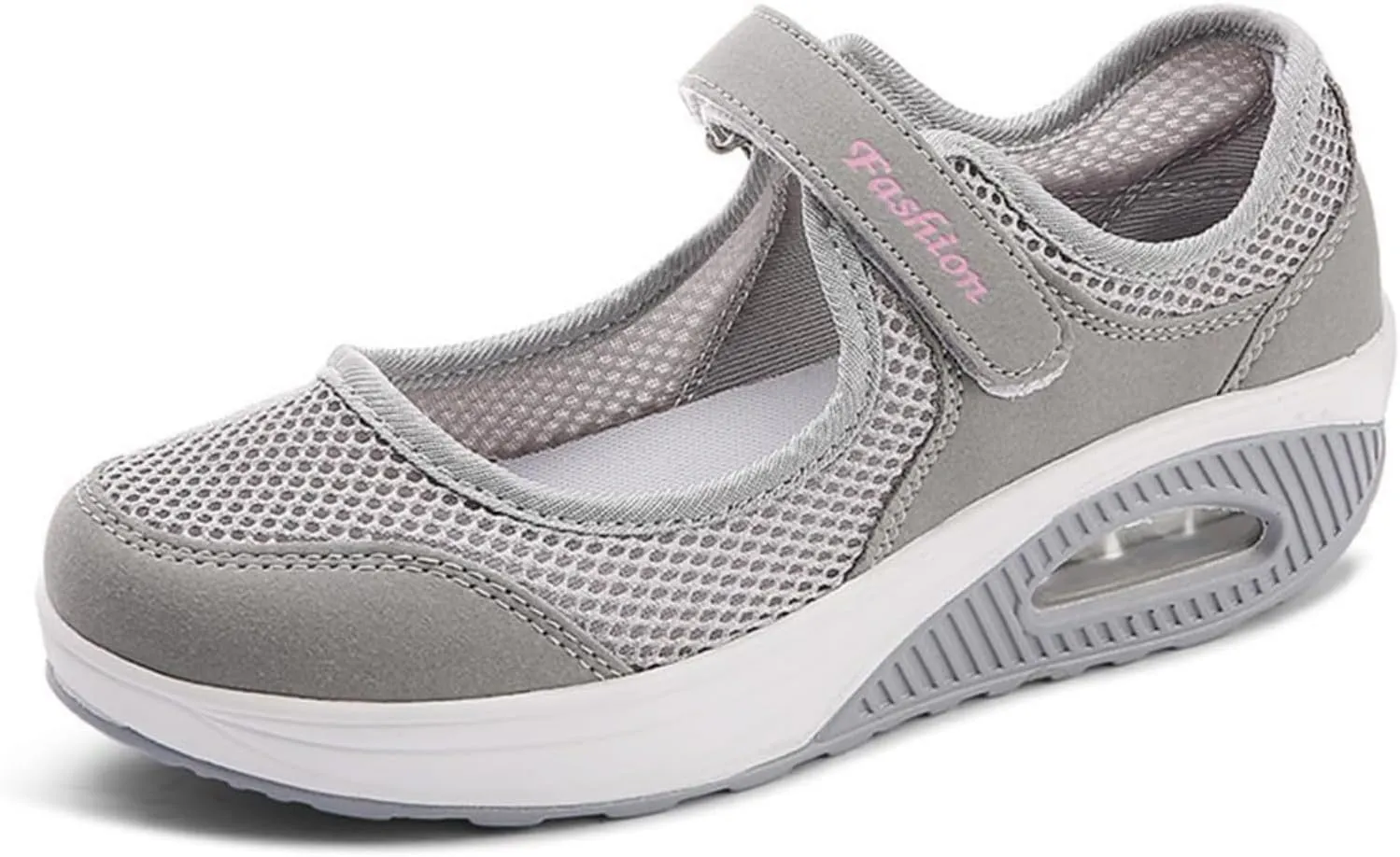 Womens Mesh Walking Shoes Non-Slip Adjustable Breathable Shoes Casual Nursing Orthotic Diabetes Sneaker Lightweight Mary Jane Shoes Plantar Fasciitis