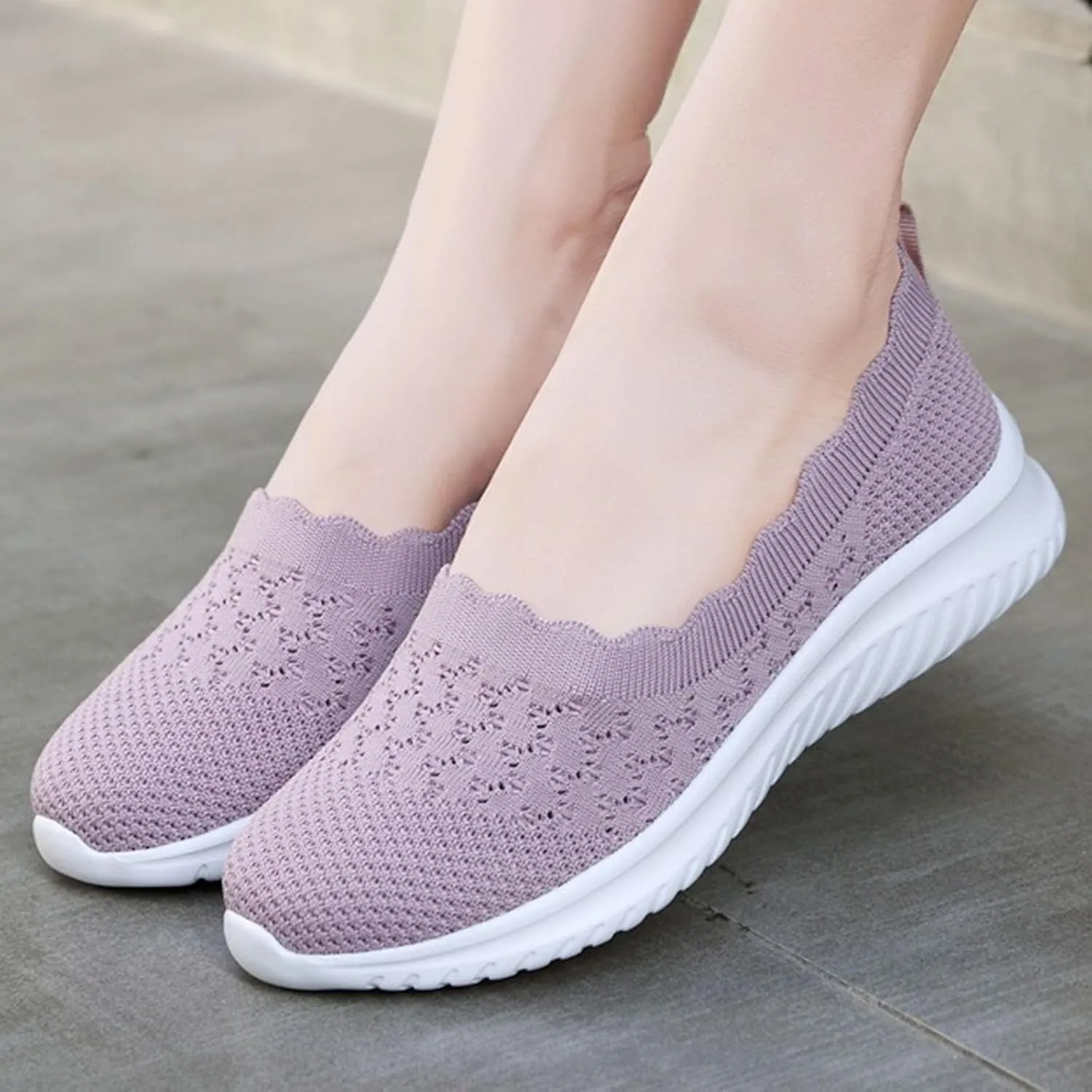 Women's Non Slip Tennis Sneakers Comfortable Low Top Outdoor Walking Shoes Fashion Comfortable Workout Shoes