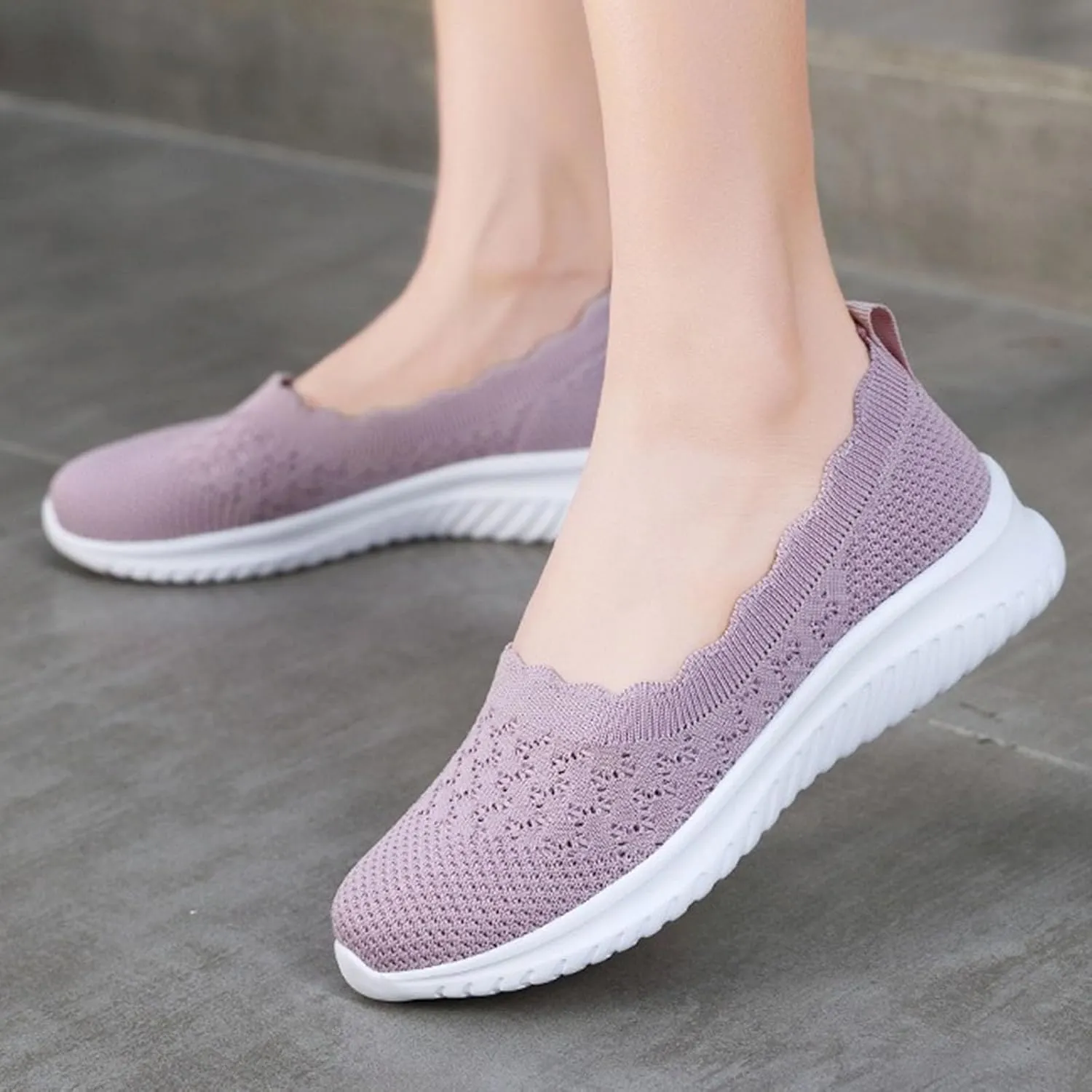 Women's Non Slip Tennis Sneakers Comfortable Low Top Outdoor Walking Shoes Fashion Comfortable Workout Shoes