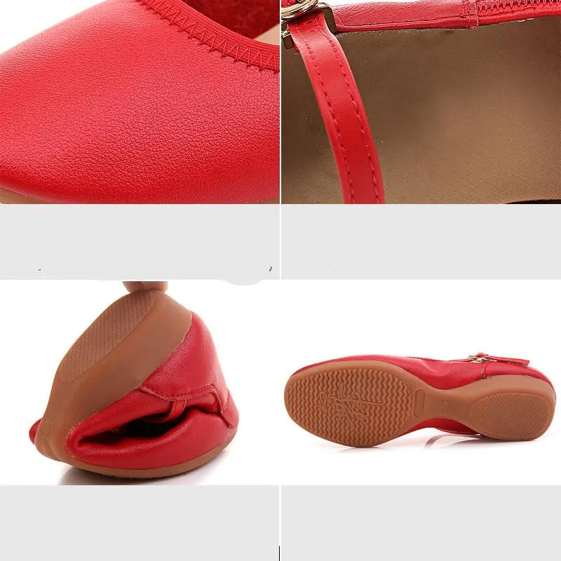 Women's Real Leather Ballroom Dance Shoes Modern Shoes