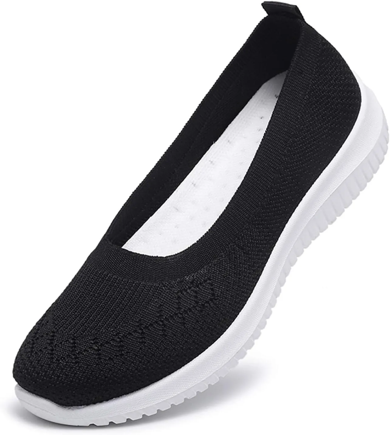 Womens Woven Orthopedic Breathable Soft Shoes Go Walking Womens Breathable Walking Shoes Slip On Mesh Knitted Flats Gym Sneakers Lightweight Casual Easy Shoe Arch Support Orthopedic Flat Footwear